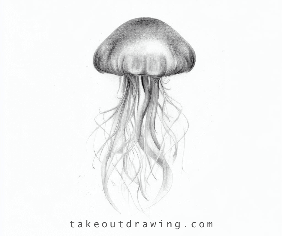 Jellyfish Drawing: Cute, Easy JellyFish Drawing