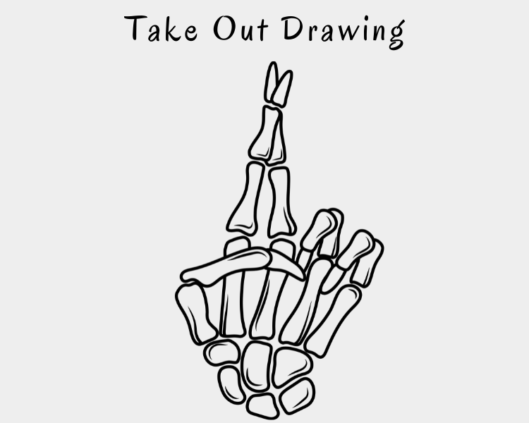 Skeleton Hand Drawing Sample-2