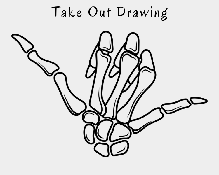 Skeleton Hand Drawing Sample-3