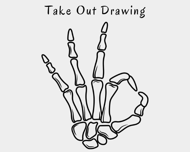 Skeleton Hand Drawing Sample-5