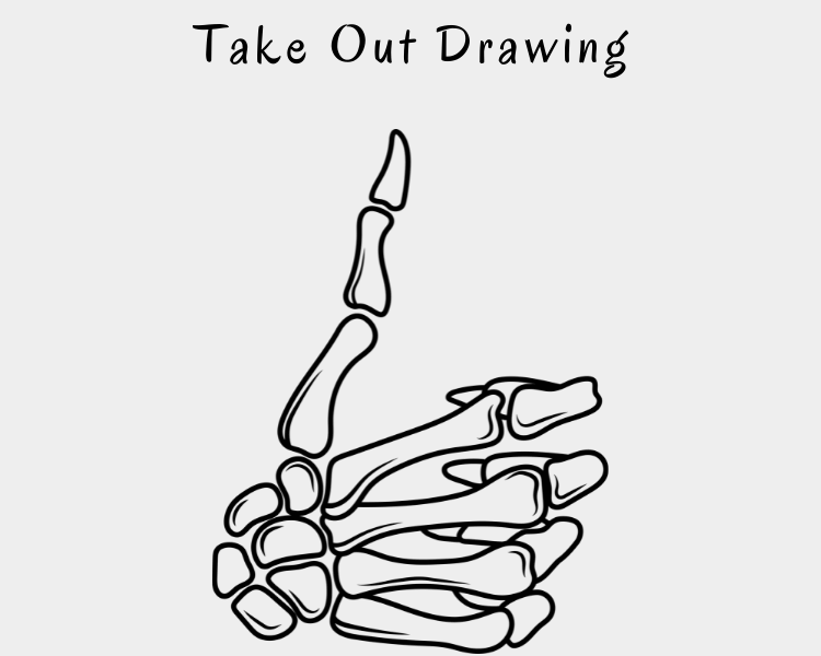 Easy Skeleton Hand Drawing-2