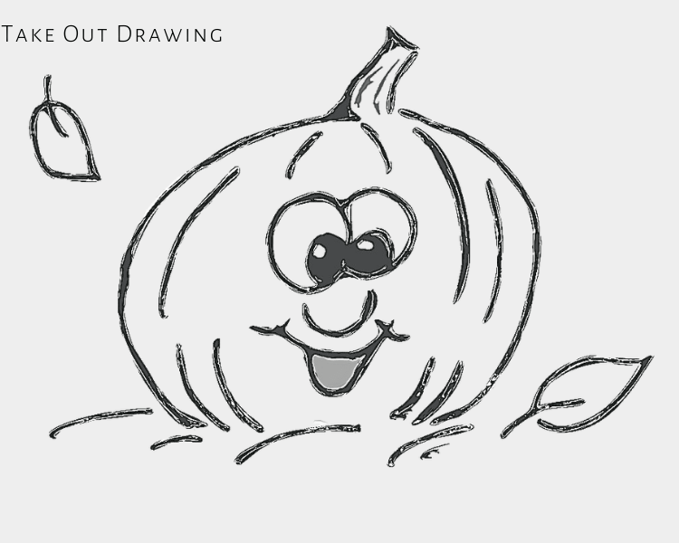 pumpkin cartoon drawing picture 1