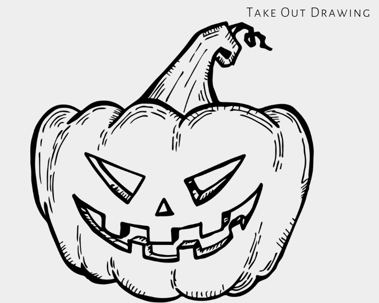 Halloween Pumpkin Drawing 2