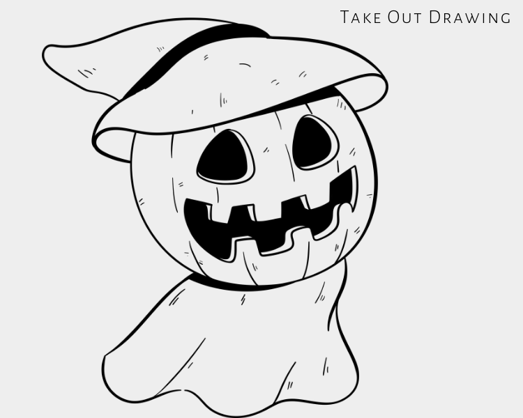 Halloween Pumpkin Drawing 1