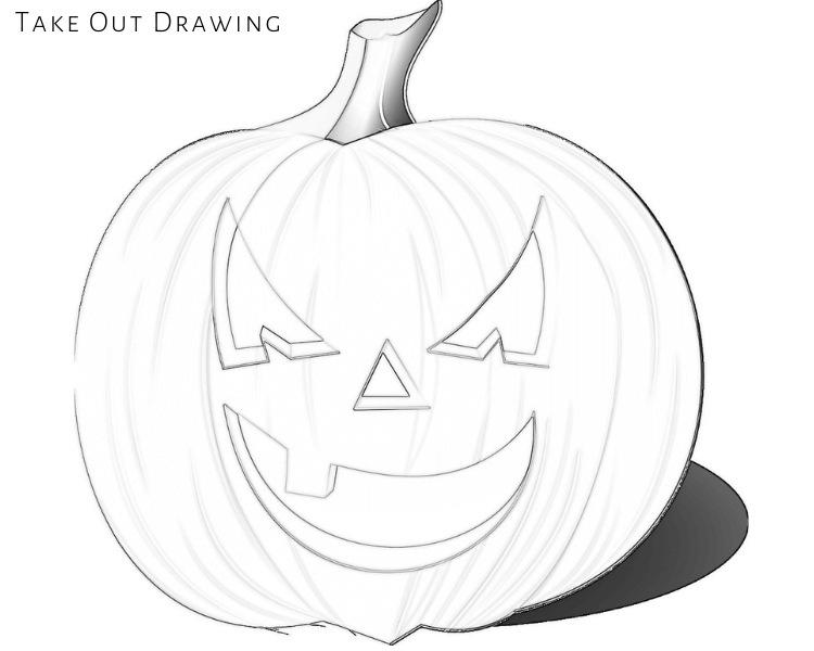 Halloween Pumpkin Drawing 4