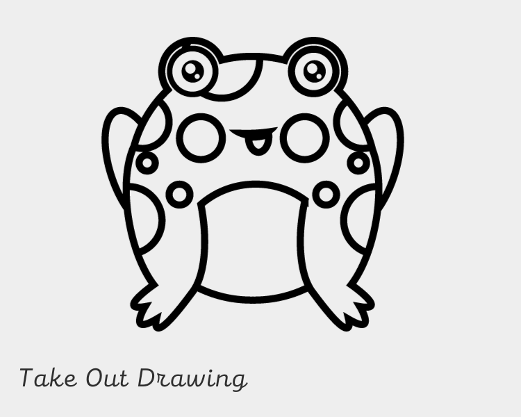 Cute Cartoon Frog Drawing-1