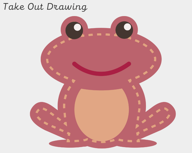 Cute Cartoon Frog Drawing-4