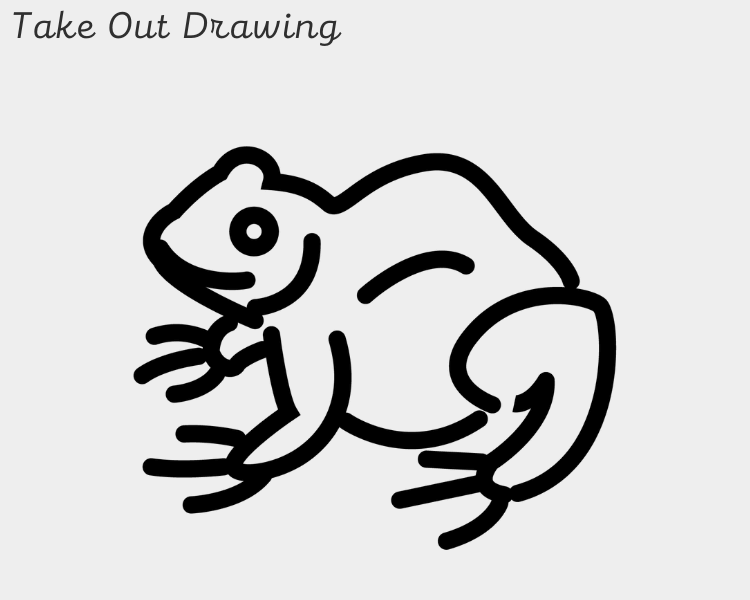 Frog Drawing Outline Sample-2
