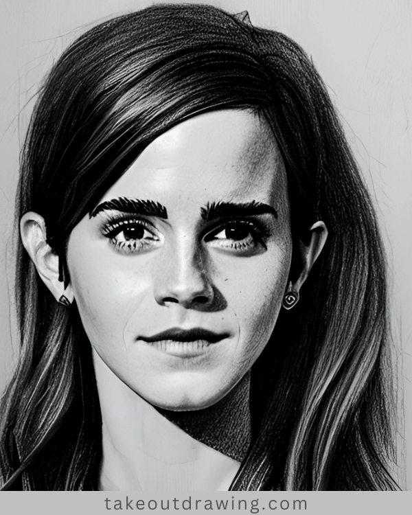 Pencil Drawing of Emma Watson | Amazing Pictures of Emma Watson Drawing ...