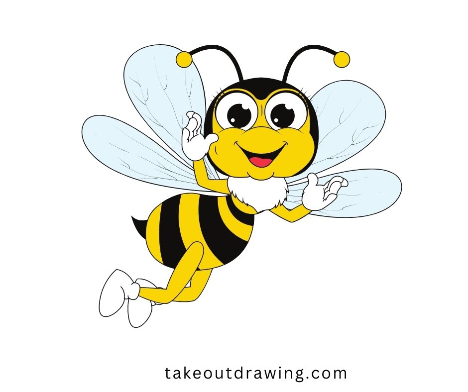 Bee Cartoon Drawing-1