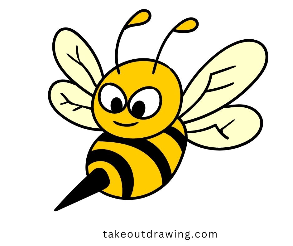 Bee Cartoon Drawing-3