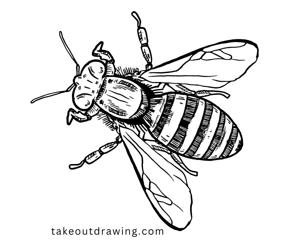 Bee Drawing Easy-2