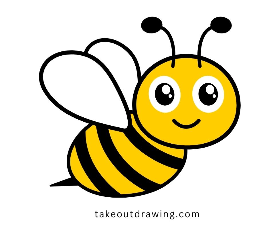 Cute Bee Drawing-2