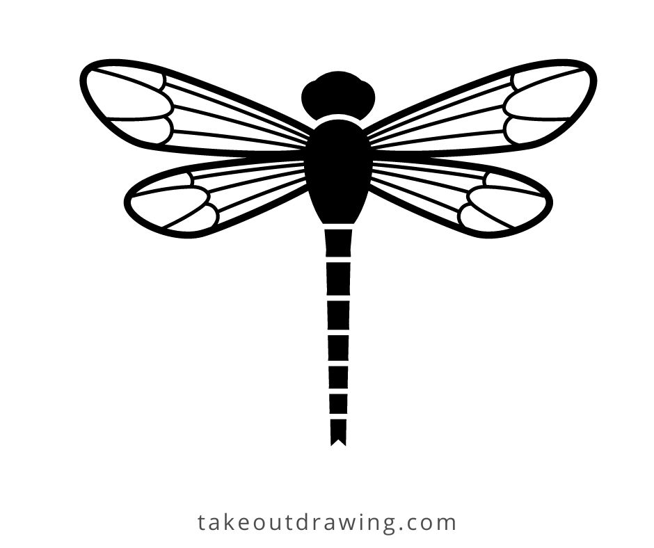 Dragonfly Drawing Easy-1