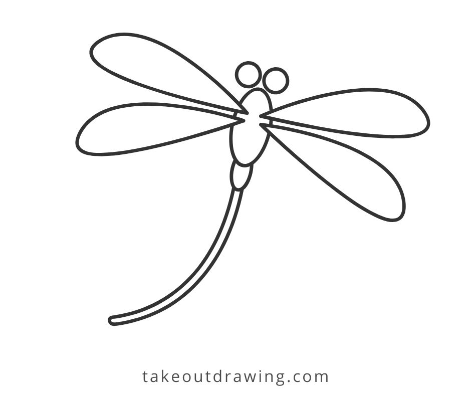 Dragonfly Drawing Easy-5