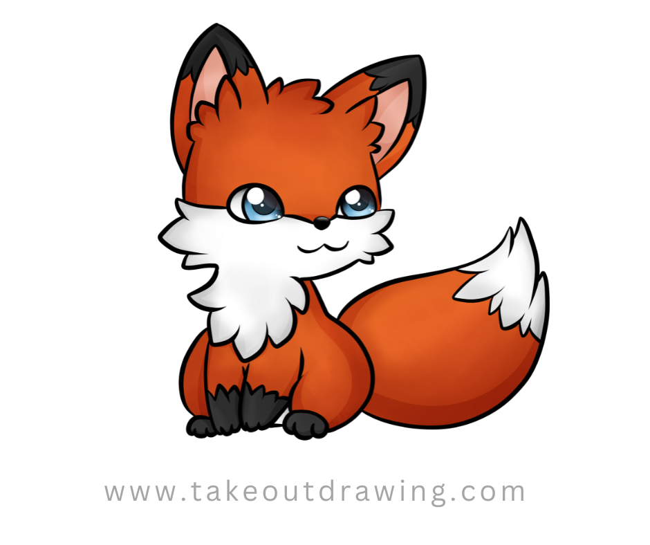 Cartoon Fox Drawing-3