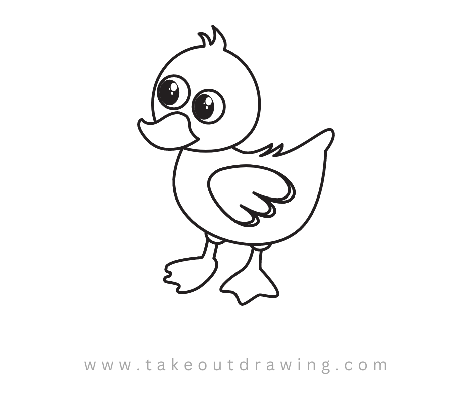 Cute Duck Drawing-2