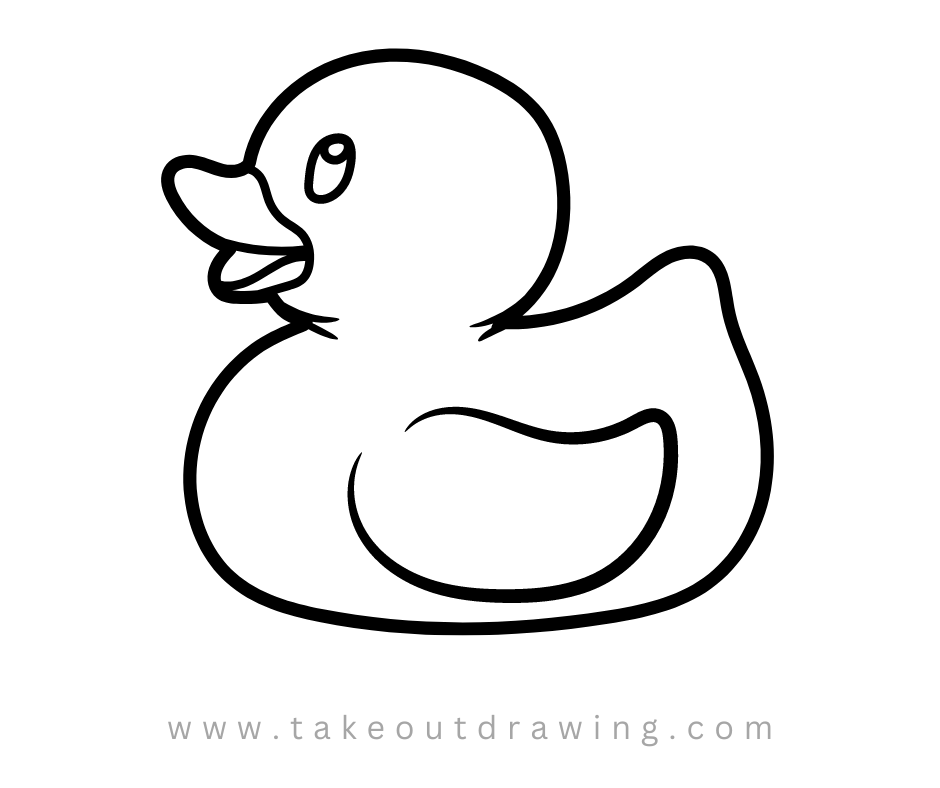 Cute Duck Drawing-3