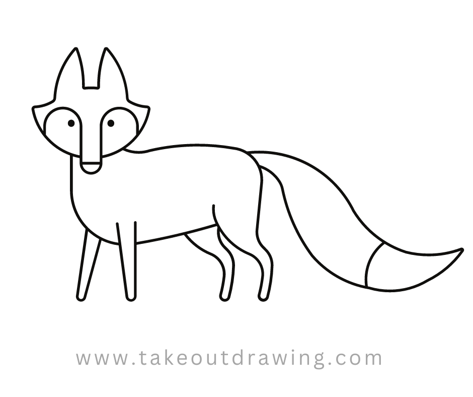 Fox Line Drawing- 1