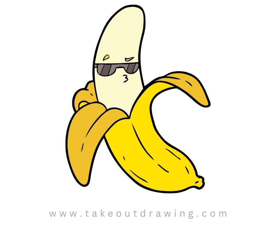 cartoon banana drawing-1