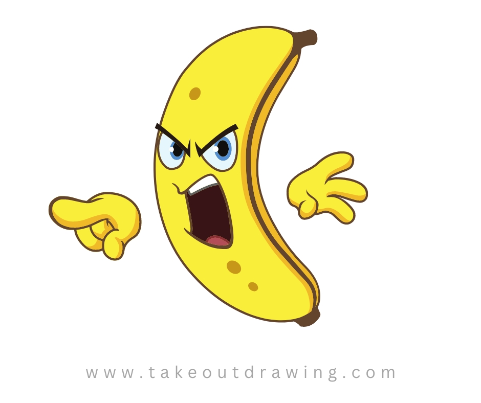 cartoon banana drawing-2