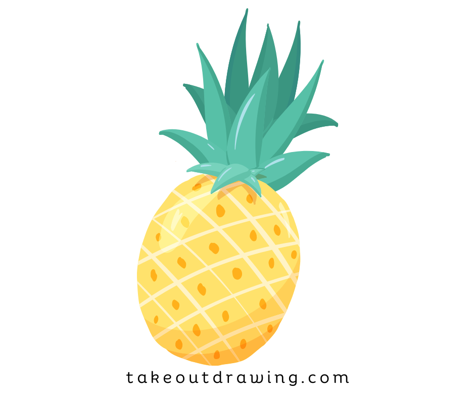 Pineapple Colorful Drawing-6