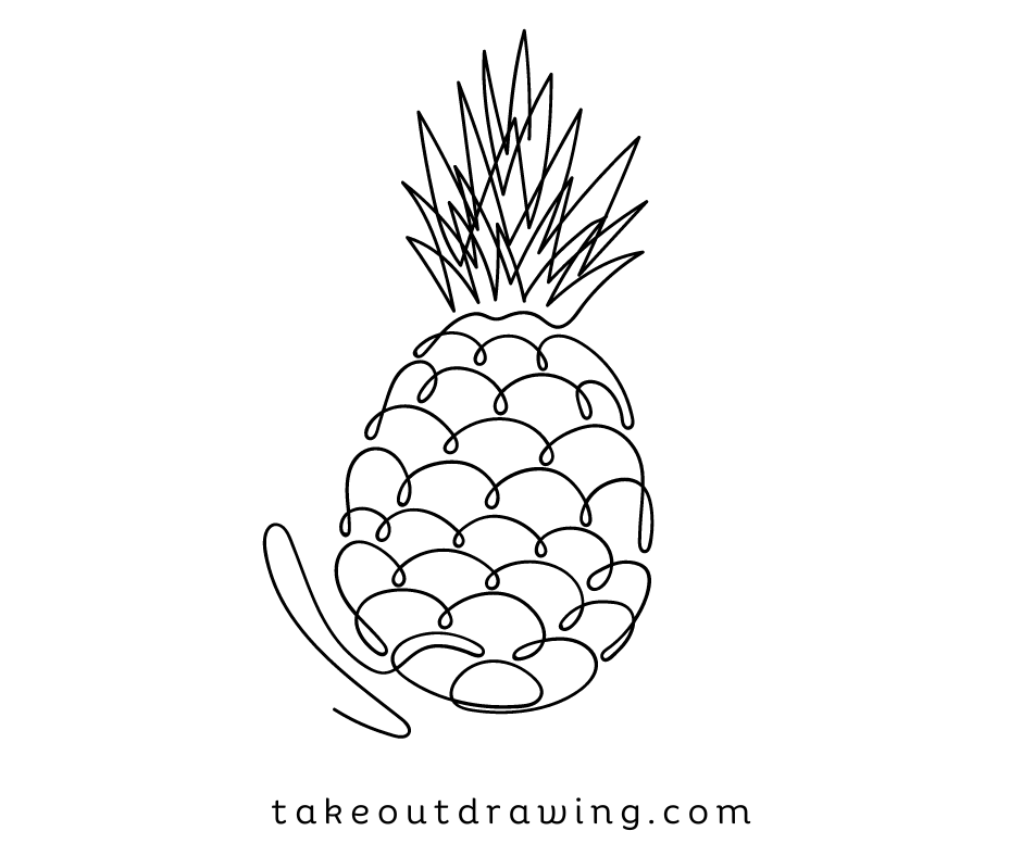 Pineapple Drawing Pictures-1