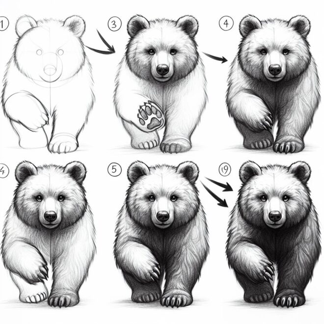 bear drawing step by step guide 1