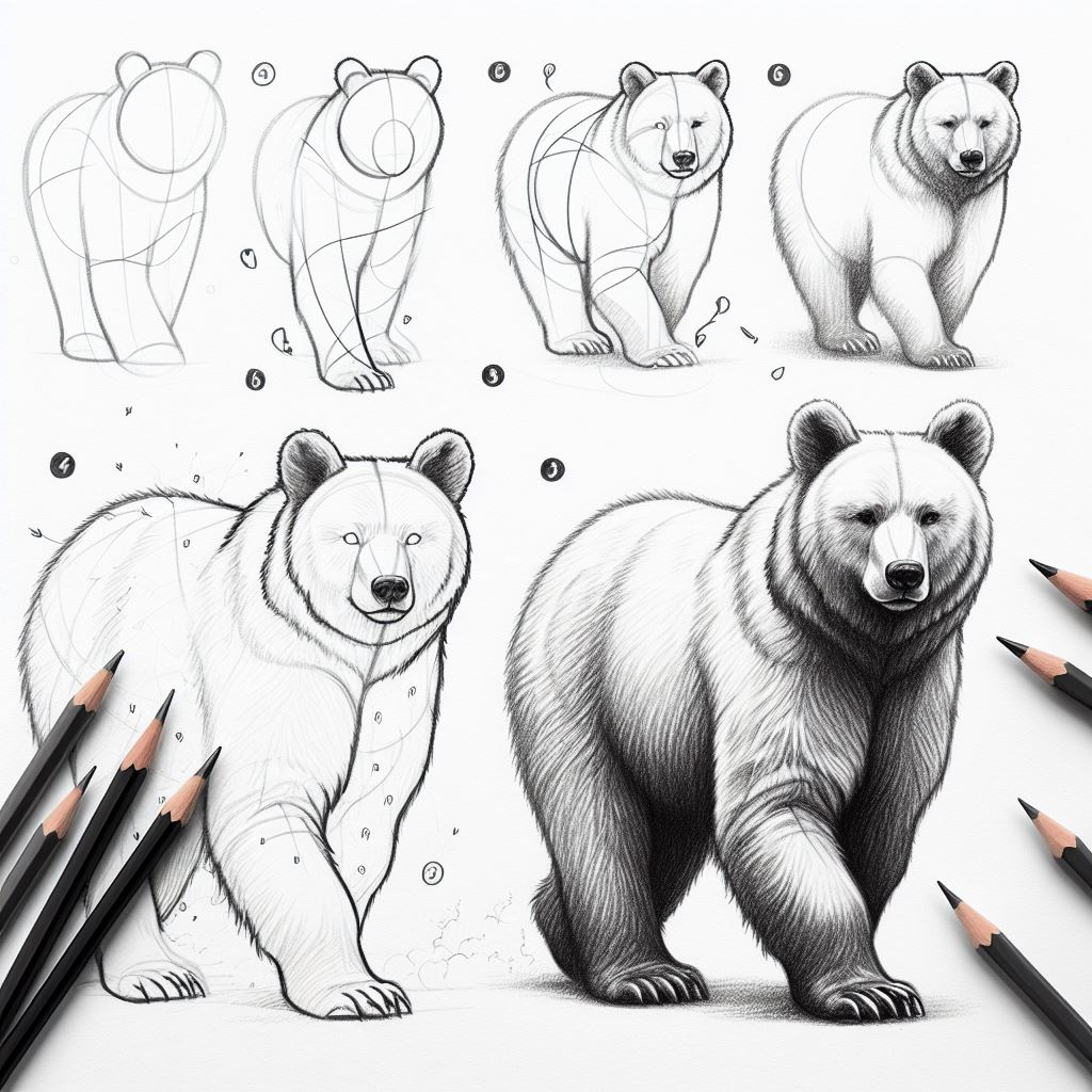 bear drawing step by step guide 2